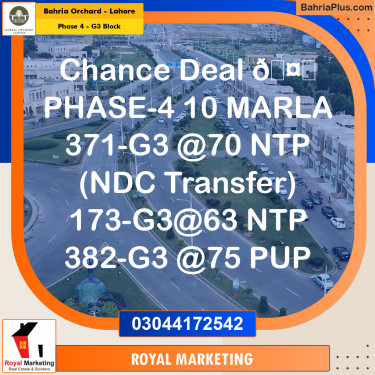 Residential Plot for Sale in Phase 4 - G3 Block -  Bahria Orchard, Lahore - (BP-168811)