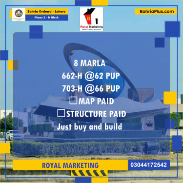 Residential Plot for Sale in Phase 2 - H Block -  Bahria Orchard, Lahore - (BP-168812)