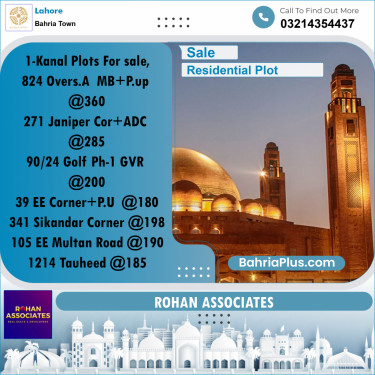 Residential Plot for Sale in Overseas A -  Bahria Town, Lahore - (BP-168822)