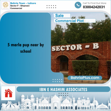 Commercial Plot for Sale in Sector F - Ghaznavi Commercial -  Bahria Town, Lahore - (BP-168844)