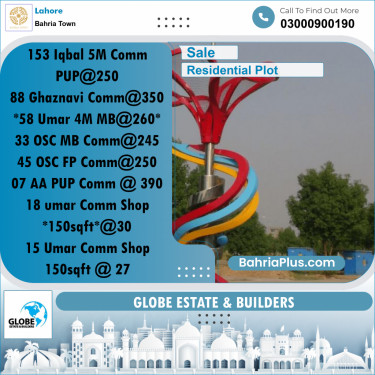 Residential Plot for Sale in Sector E - Iqbal Block -  Bahria Town, Lahore - (BP-168925)