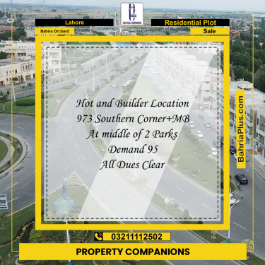 Residential Plot for Sale in Bahria Orchard, Lahore - (BP-168932)