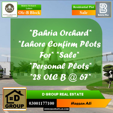Residential Plot for Sale in OLC-B Block -  Bahria Orchard, Lahore - (BP-168960)