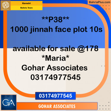 1000 Sq. Yards Residential Plot for Sale in Precinct 38 -  Bahria Town, Karachi - (BP-168982)