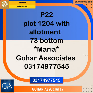 250 Sq. Yards Residential Plot for Sale in Precinct 22 -  Bahria Town, Karachi - (BP-168986)
