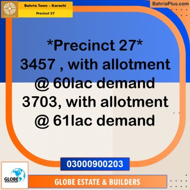 Residential Plot for Sale in Precinct 27 -  Bahria Town, Karachi - (BP-169023)