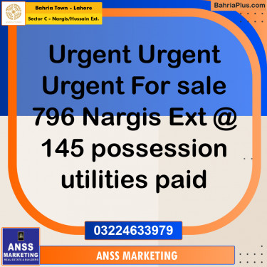 Residential Plot for Sale in Sector C - Nargis/Hussain Ext. -  Bahria Town, Lahore - (BP-169073)