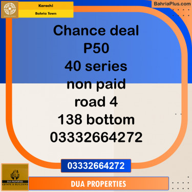 Residential Plot for Sale in Precinct 50 -  Bahria Town, Karachi - (BP-169287)