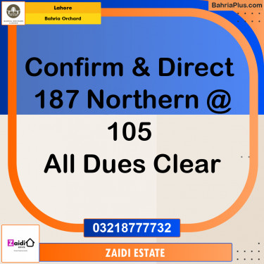 Residential Plot for Sale in Phase 1 - Northern District -  Bahria Orchard, Lahore - (BP-169334)