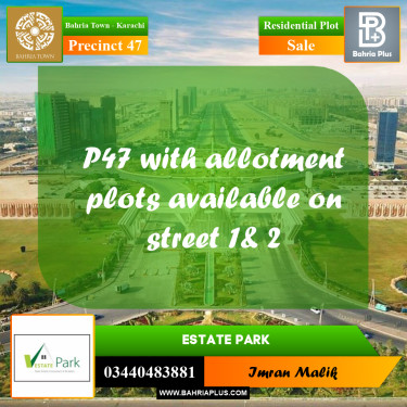 250 Sq. Yards Residential Plot for Sale in Precinct 47 -  Bahria Town, Karachi - (BP-169335)