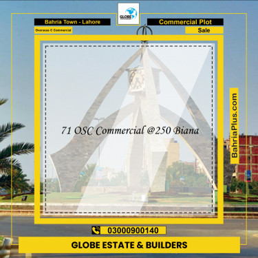 Commercial Plot for Sale in Overseas C Commercial -  Bahria Town, Lahore - (BP-169436)
