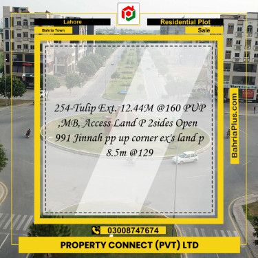 Residential Plot for Sale in Sector C - Tulip Ext. Block -  Bahria Town, Lahore - (BP-169437)
