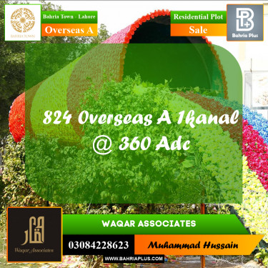 Residential Plot for Sale in Overseas A -  Bahria Town, Lahore - (BP-169442)