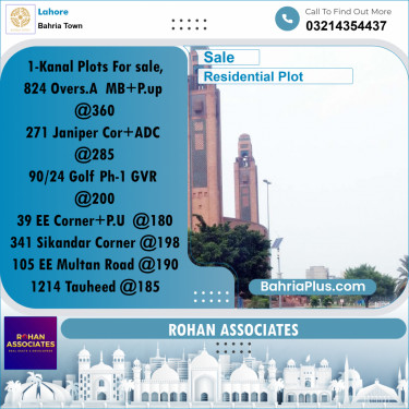 Residential Plot for Sale in Overseas A -  Bahria Town, Lahore - (BP-169467)