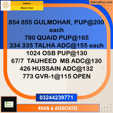 Residential Plot for Sale in Sector C - Gulmohar Block -  Bahria Town, Lahore - (BP-169522)