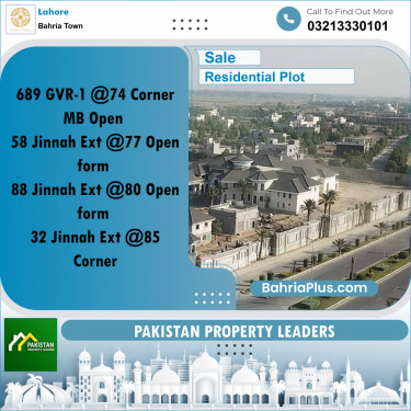 Residential Plot for Sale in Golf Phase 1 -  Bahria Town, Lahore - (BP-169563)
