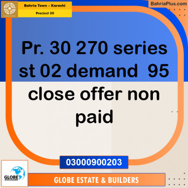 250 Sq. Yards Residential Plot for Sale in Precinct 30 -  Bahria Town, Karachi - (BP-169579)