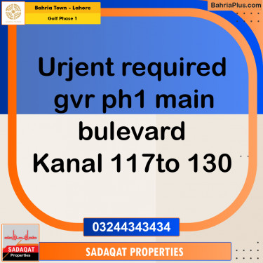 Residential Plot for Sale in Golf Phase 1 -  Bahria Town, Lahore - (BP-169622)
