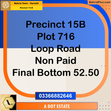 125 Sq. Yards Residential Plot for Sale in Precinct 15-B -  Bahria Town, Karachi - (BP-169678)