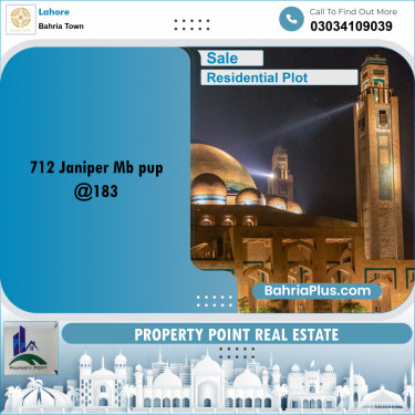 Residential Plot for Sale in Sector C - Janiper Block -  Bahria Town, Lahore - (BP-169768)