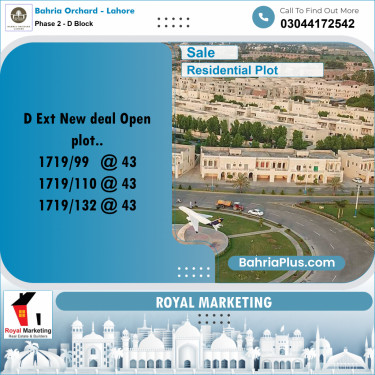 Residential Plot for Sale in Phase 2 - D Block -  Bahria Orchard, Lahore - (BP-169840)
