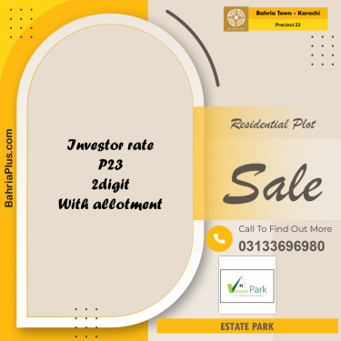 125 Sq. Yards Residential Plot for Sale in Precinct 23 -  Bahria Town, Karachi - (BP-169859)