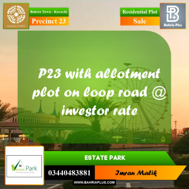 125 Sq. Yards Residential Plot for Sale in Precinct 23 -  Bahria Town, Karachi - (BP-169861)