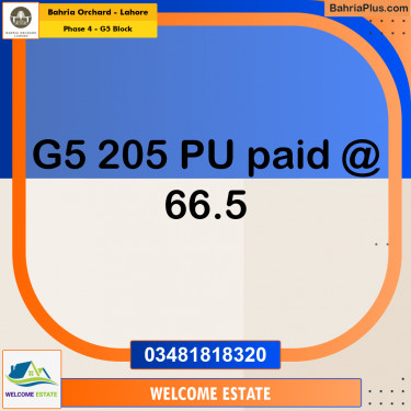 Residential Plot for Sale in Phase 4 - G5 Block -  Bahria Orchard, Lahore - (BP-169897)