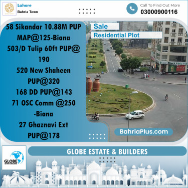 Residential Plot for Sale in Sector F - Sikander Block -  Bahria Town, Lahore - (BP-169900)