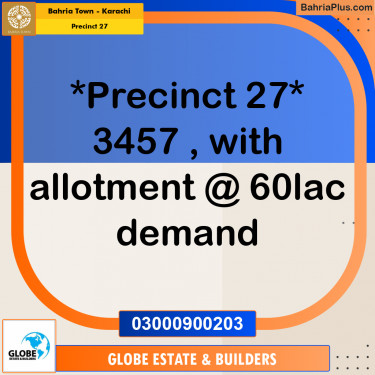 Residential Plot for Sale in Precinct 27 -  Bahria Town, Karachi - (BP-170009)