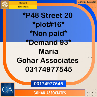 Residential Plot for Sale in Precinct 48 -  Bahria Town, Karachi - (BP-170099)