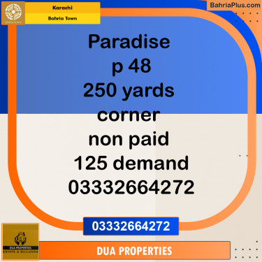 Residential Plot for Sale in Precinct 48 -  Bahria Town, Karachi - (BP-170110)