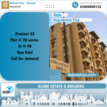 Residential Plot for Sale in Precinct 33 -  Bahria Town, Karachi - (BP-170119)