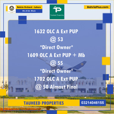 Residential Plot for Sale in OLC-A Ext. Block -  Bahria Orchard, Lahore - (BP-170231)