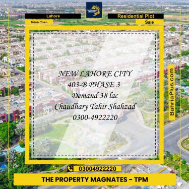 Residential Plot for Sale in Golf Phase 3 -  Bahria Town, Lahore - (BP-170279)