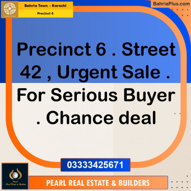 250 Sq. Yards Residential Plot for Sale in Precinct 6 -  Bahria Town, Karachi - (BP-170378)