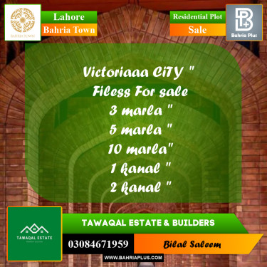 Residential Plot for Sale in Bahria Town, Lahore - (BP-170451)