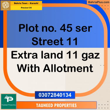 250 Sq. Yards Residential Plot for Sale in Precinct 34 -  Bahria Town, Karachi - (BP-170520)
