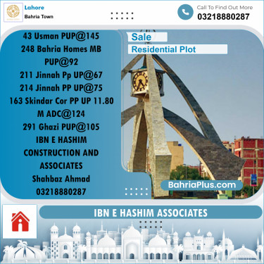 Residential Plot for Sale in Sector B - Usman Block -  Bahria Town, Lahore - (BP-170598)