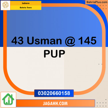Residential Plot for Sale in Sector B - Usman Block -  Bahria Town, Lahore - (BP-170645)