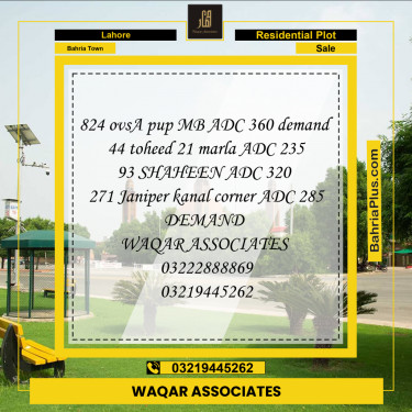 Residential Plot for Sale in Overseas A -  Bahria Town, Lahore - (BP-170734)