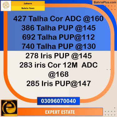Residential Plot for Sale in Sector F - Talha Block -  Bahria Town, Lahore - (BP-170750)