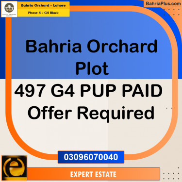 Residential Plot for Sale in Phase 4 - G4 Block -  Bahria Orchard, Lahore - (BP-170761)
