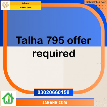 Residential Plot for Sale in Sector F - Talha Block -  Bahria Town, Lahore - (BP-170836)