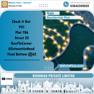 Residential Plot for Sale in Precinct 31 Plot -  Bahria Town, Karachi - (BP-170869)