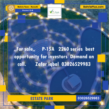 125 Sq. Yards Residential Plot for Sale in Precinct 15-B -  Bahria Town, Karachi - (BP-170880)