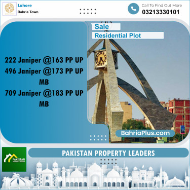 Residential Plot for Sale in Sector C - Janiper Block -  Bahria Town, Lahore - (BP-170960)