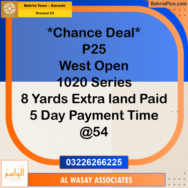 125 Sq. Yards Residential Plot for Sale in Precinct 25 -  Bahria Town, Karachi - (BP-170974)