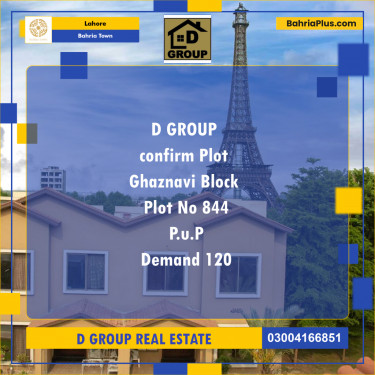 Residential Plot for Sale in Sector F - Ghaznavi Block -  Bahria Town, Lahore - (BP-171139)