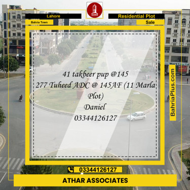 Residential Plot for Sale in Sector B - Takbeer Block -  Bahria Town, Lahore - (BP-171188)